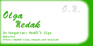 olga medak business card